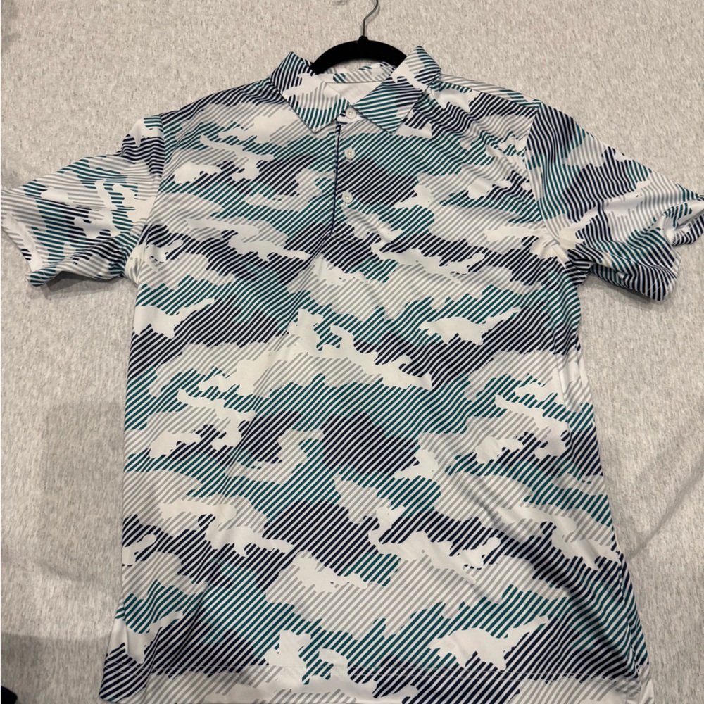 Robert Graham Teal and Navy Striped Shirt